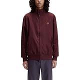 Fred Perry Classic Harrington Jacket (FR/ES, Letras, M, Regular, Regular, Rojo)