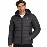 Reebok - Chaqueta acolchada ligera plegable para hombre, tallas grandes 2X