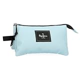 Pepe Jeans Aris Colorful Estuche Triple, Azul, Poliéster
