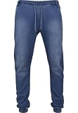 Urban Classics Pantalón de chándal Knitted Denim Hombre Pantalones de Deporte Azul