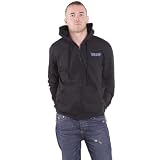 Rock Off officially licensed products Bring Me The Horizon Blue Crow Wings - Sudadera con capucha y cremallera para hombre, color negro, Negro, X-Large