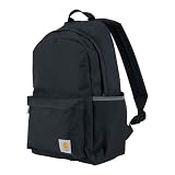 Carhartt Mochila unisex para laptop de 21 l, duradera y resistente al agua con funda para laptop, Mochila clásica (negro), One Size, Mochila para portátil de 21 l, duradera y resistente al agua con