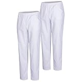 MISEMIYA Pantalones Sanitarios Unisex, Pack de 2, Cintura Elástica y Bolsillos Laterales, 65% Poliéster 35% Algodón, Ref. 8312