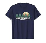 Camiseta retro retro de Northville MI, diseño retro de los 70 Camiseta