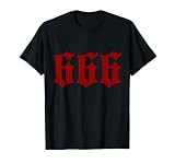 666 Death Metal Fan Outfit Gótico Camiseta