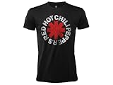 Red Hot Chili Peppers Camiseta Logo Rock Music Oficial Negro Algodón Unisex Adulto Niño (XL)
