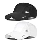 AYPOW 2-Pcs Gorra de Béisbol de Secado Rápido Transpirable, Hombres Mujeres Moda Ligera Plegable Sombreros de Sol para Deportes Al Aire Libre, Ajustable Gorro de Béisbol para Correr Senderismo, Unisex