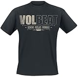 Volbeat Distressed Logo Hombre Camiseta Negro 100% algodón Regular