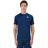 Kappa Coen Slim 222 Banda Tee Camiseta técnica cómoda y con estilo, Color Blue Dk y Orange, Talla L
