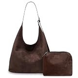 Aucuu Bolsos de Mujer, Gamuza Sintética Bolsa Tote Grande, Bolso Bandolera Mujer, Gran Capacidad Bandolera Casual, Bolsillo Shopper Mujer, para Compras, Viajes, Trabajo, Escuela