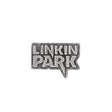 Linkin Park Logo Unisex Pin Silver Band Merch, Bandas, Standard, Peltre