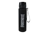 CYPBRANDS- Fortnite, Botella, Botella de Agua, Deportiva, Bidón, Cantimplora, Color Negro, Producto Oficial