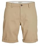 JACK & JONES Pantalones Cortos para Hombre, Beige (Crockery), L
