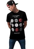 MERCHCODE Twenty One Pilots Pattern Circles Tee, Camiseta Niños, Negro, L