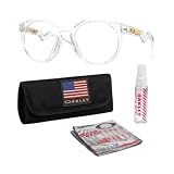 OAKLEY OX8139 HSTN RX - Gafas redondas con kit oficial de gafas, Marco transparente pulido | Lente transparente, talla única
