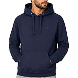 Iron Mountain Sudadera Hombre con Capucha Fleece – Hoodie Algodón Ligero y Cálido con Bolsillo Canguro, Sudadera Workwear para Deporte y Uso Diario (Azul Marino, S)