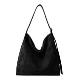 Naapesi Bolso de Mujer Grande, Bolso Shopper Hobo de Ante Sintético | Bandolera Ajustable de 100 cm, Bolso Suave para Oficina, Viaje y Uso Diario