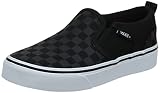 Vans Asher, Zapatillas Deportivas Unisex niños, Checkerboard Black and Black, 35 EU