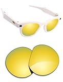 Alphax Lentes de repuesto polarizadas para gafas inteligentes Oakley Meta HSTN OW8002-51 mm, opciones, Espejo de oro de 24 quilates, 51mm