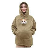 Sudadera con Capucha Mujer con Cremallera Sudadera con Mascotas Bolsillo