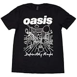 Oasis Definitely Maybe Line Drawing T Shirt, Negro, XL