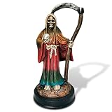 Redwix Estatua de Santa Muerte de 5 Pulgadas, Estatua de la Parca en túnica arcoíris, Figura de la Muerte de la Muerte Santa