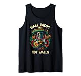 Make Tacos Not Walls Taco Eater comida mexicana Foodie Camiseta sin Mangas