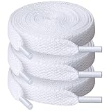 UpUGo 3 Pares de Cordones, Cordones Planos de 8 mm de Ancho Para Zapatillas Deportivas, Correr, Adultos