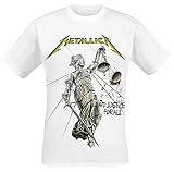 Metallica Justice Hombre Camiseta Blanco 100% algodón Regular