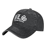 KWQDOZF Black Music Label Music Society Gorra De Béisbol Vintage Lavado Denim Cap Unisex Casual Deporte Al Aire Libre Sombrero Negro