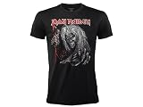 Camiseta Iron Maiden Killers Oficial Rock Negra. Banda de Metal Pesado. Algodón. Unisex. Adulto Niño. (L)