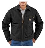 Carhartt Chaqueta Rugged Flex Relaxed Fit Duck Detroit para hombre, Negro -, X-Large
