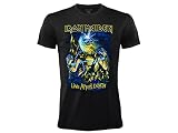 Camiseta Iron Maiden Live After Death. Camiseta Oficial Rock Negra. Banda de Metal Pesado. Algodón. Unisex. Adulto Muchacho. (XL)
