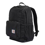 Carhartt Mochila de un solo compartimento de 23 L, paquete duradero con funda para portátil y base resistente a la abrasión Duravax, mochila de 23 L (negro)