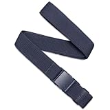 Arcade Belts Cinturón elástico Atlas A2 slim, azul marino, 1,25« de ancho | Cinturón de cincha de poliéster reciclado con hebilla de plástico de 3 piezas