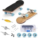 LIULINY 5 Capas Fingerboard Madera, DIY Skate de Dedos | Arce Finger Skate Profesional, para Aficionados al Skateboarding, Regalos Cumpleaños Infantiles, Mini Juegos y Juguetes Niños