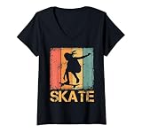 Mujer Skater Girl Boys Youth Outfits Estética Skater Lover Camiseta Cuello V