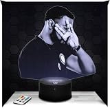 Lampephoto.fr - Lámpara Damso Rapero Luz de noche táctil 3D Rap