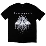 Bad Omens Band Logo Moth T Shirt, Negro, XL