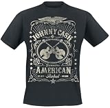 Johnny Cash American Rebel Hombre Camiseta Negro 100% algodón Regular