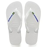 Havaianas Brasil Logo Flipflop Unisex Adulto White 45 EU