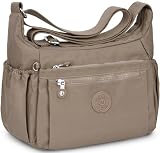WACCET Bolso Bandolera Mujer Grande, Bolso de Hombro Nylon Impermeable con Correa Ajustable Bolsos Bandolera Mujer con Múltiples Bolsillos Bolso Crossbody Mujer Casual Ligero