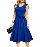Neteson Vestido Mujer Elegante Vestido de Coctel Midi Vestido Boda Fiesta