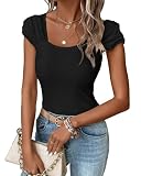 Imily Bela Camiseta de Tirantes para Mujer, Negro, S