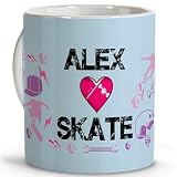 LolaPix Taza skater. Regalo skater. Skate adulto. Regalos para deportistas. Tazas originales para regalar. Tazas personalizadas. Taza cerámica 330 ml. Skate