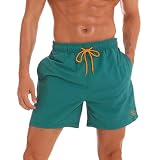 ZOXOZ Bañador Hombre Bañadores Surferos Pantalones Bañador Corto Hombre Natacion Traje de Baño Secado Rápido Impermeable Swimming Shorts con Bolsil Verde Hierba L