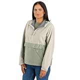Carhartt Anorak Rain Defender de ajuste holgado ligero y plegable para mujer, Sage/Chalk, M