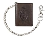 Dickies Cartera de Cuero Triple para Hombre, Marrón Oscuro, Talla única