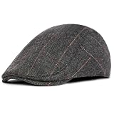 ACWOO Ajustable Boinas, Vintage Gorra Irlandesa Boina Estilo Gatsby, Gorra Plana para Hombre, Newsboy Casquillo Plano Sombreros Primavera, Gorras Cabbie Trucker Gatsby Cap, Gris Oscuro