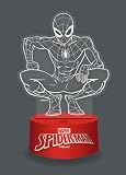 WONDEE Disney Lámpara Spiderman 3D Mágica con Control Remoto y 16 Colores - Luz Nocturna Infantil y Decoración Habitación de Spider-Man, Cosas/Regalos Originales Niños y Hombres Disney